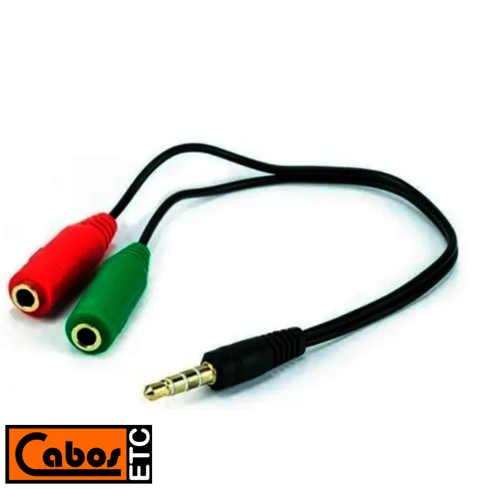 Cabo P3 M divisor fone/microfone