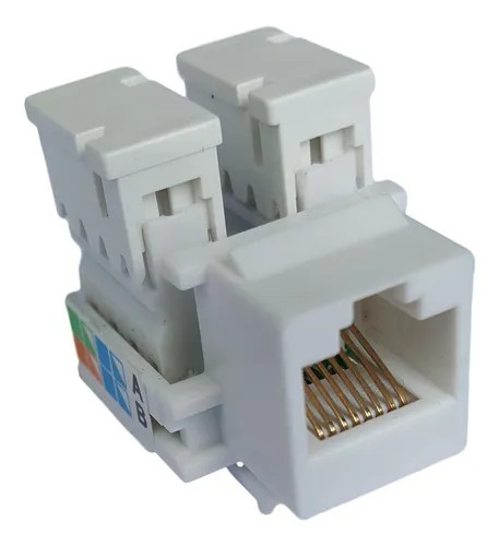 Keystone Jack RJ45 Cat5E Branco Femea