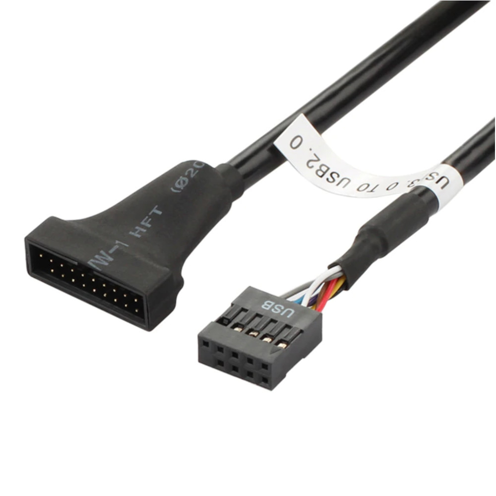 Adaptador PC USB 3.0 20P M USB 2.0 9P F