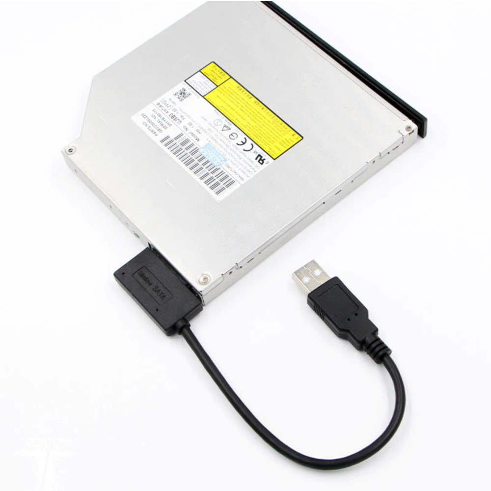 Adaptador Drive DVD, CD, Mini Sata Slimline para USB